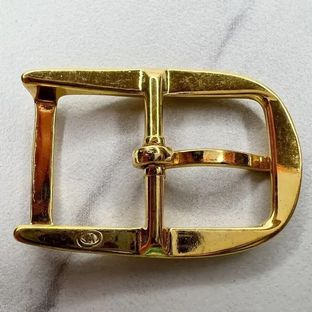 Vintage Gold Tone Simple Basic Belt Buckle for up to 1 Inch Belt